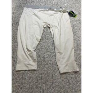 DSG Mens 2X Large 3/4 Compression Tight W Pocket Pure White Athletic Nwt